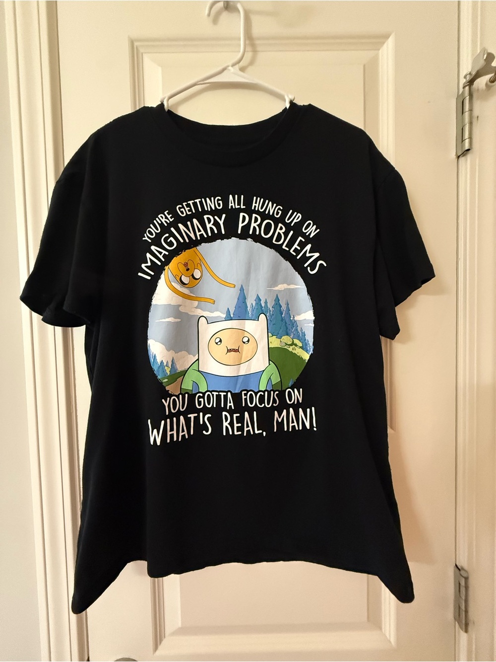 MAD Engine Adventure Time T-Shirt Black     Short Sleeve Large Finn and Jake